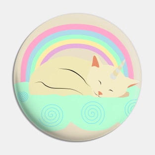 Kittycorn sleeping in a cloud Pin