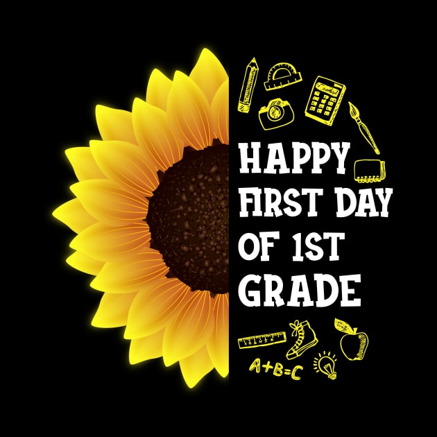 Happy First Day Of 1st grade Sunflower Teacher Student Back To School Gift by hardyhtud