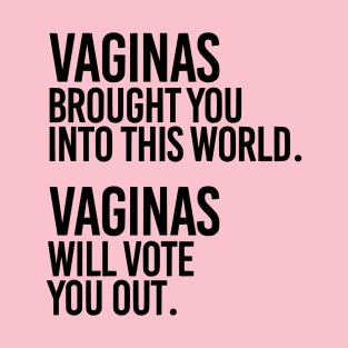 Vaginas Brought You Into This World. Vaginas Will Take You Out. T-Shirt