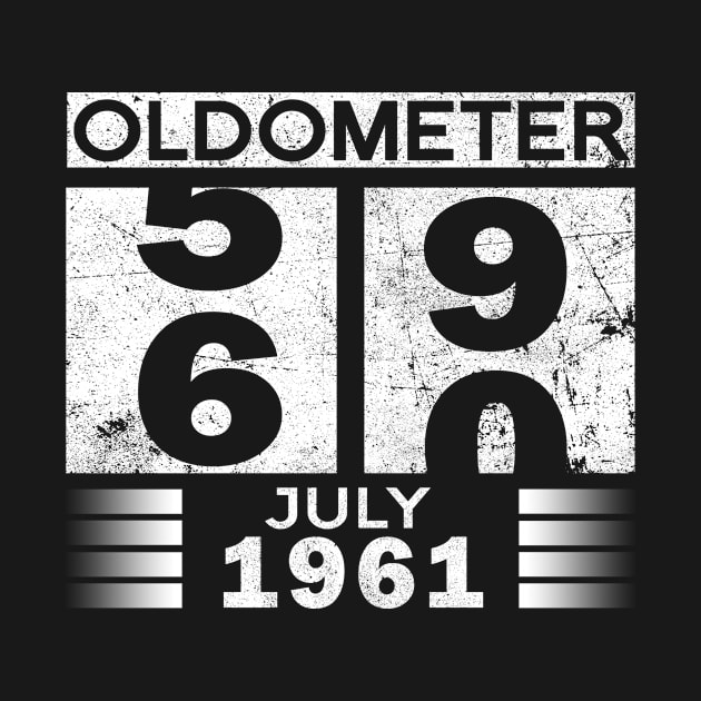 Oldometer 59-60 Born In July 1961 Funny 60th Birthday Gift by Kens Shop