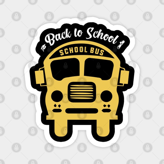 Back to School Shirt School Bus Magnet by Hiyokay