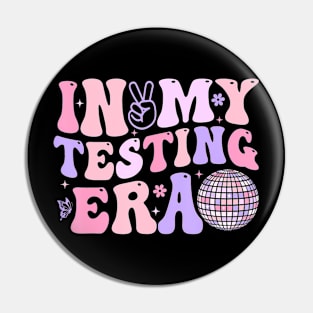 In My Testing Era Test Day Retro Motivational Teacher Kids Pin