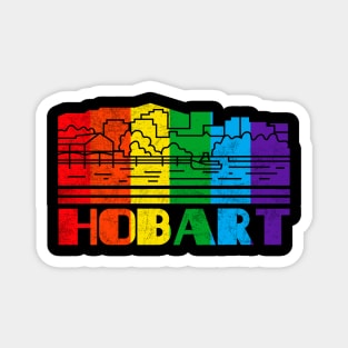 Hobart Pride Shirt Hobart LGBT Gift LGBTQ Supporter Tee Pride Month Rainbow Pride Parade Magnet