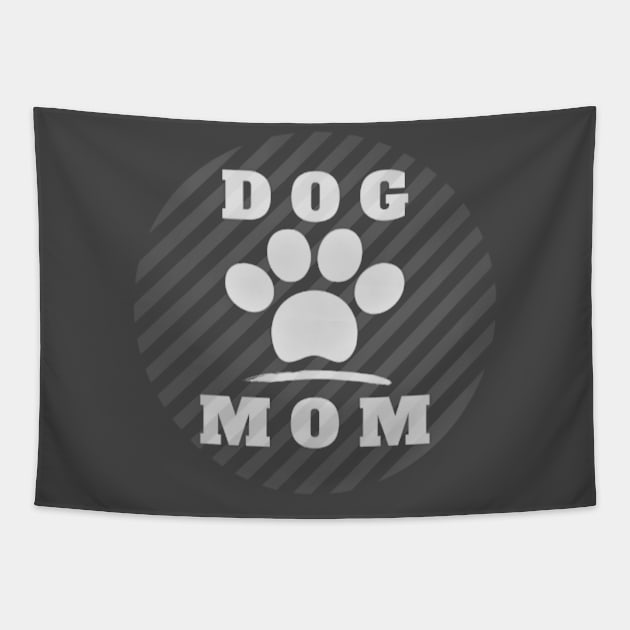 DOG MOM GRAY POW Tapestry by TeesFashion