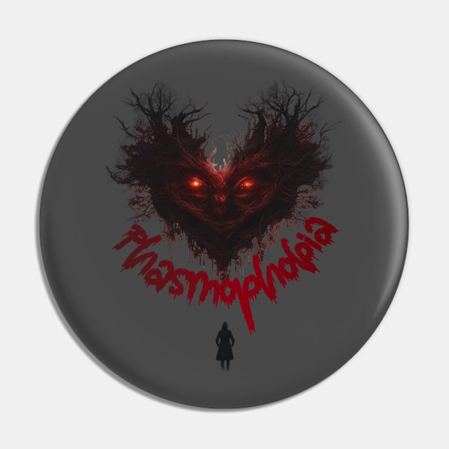 Palsmophobia Horror T-shirt Pin by Nikkhil-Teestee