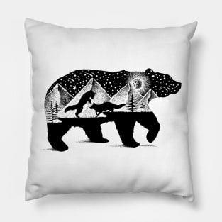 BEAR AND FOXES Pillow