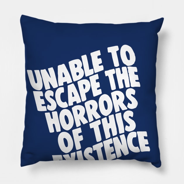 Existential Pain / Retro 80s Style Nihilism Design Pillow by DankFutura