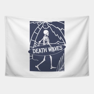 Death waves Skeleton Surfer Artwork for summer Tapestry