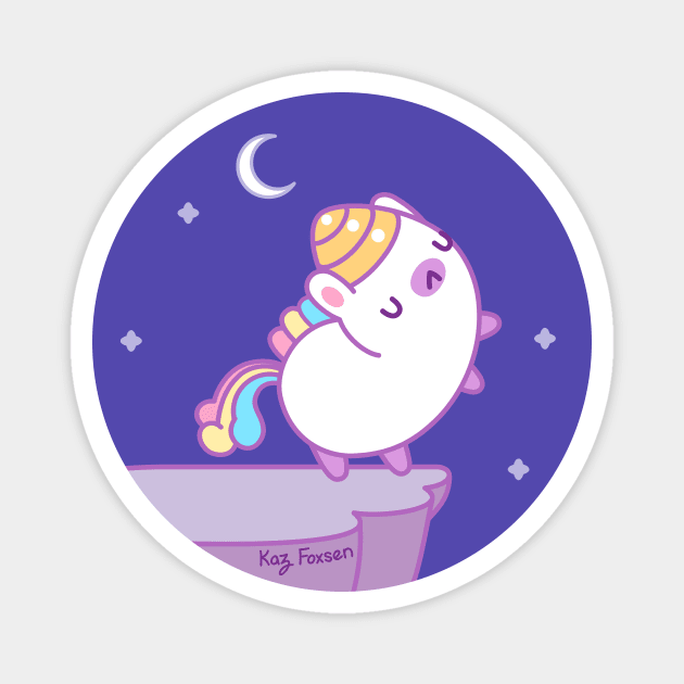 Kawaii Fat Unicorn Magnet by Kaz_Foxsen