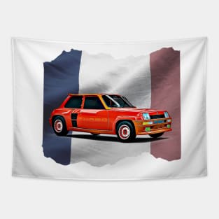 Renault 5 GT Turbo France Print Tapestry