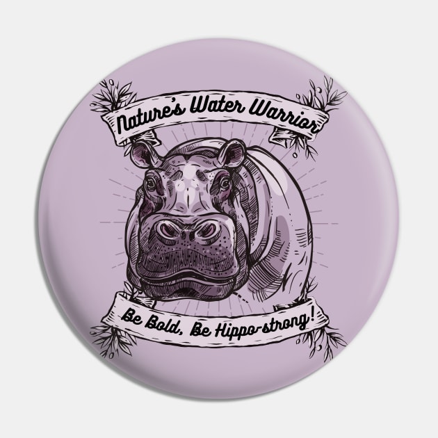 Hippo Pin by Pearsville