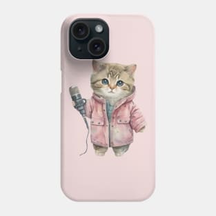 Cute Little Cat Singer Phone Case