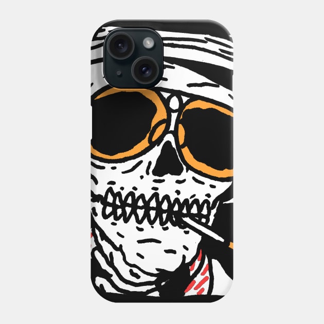 fear and loathing skull Phone Case by goatpop123