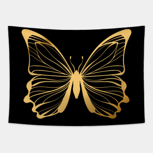 Gold Butterfly Tapestry