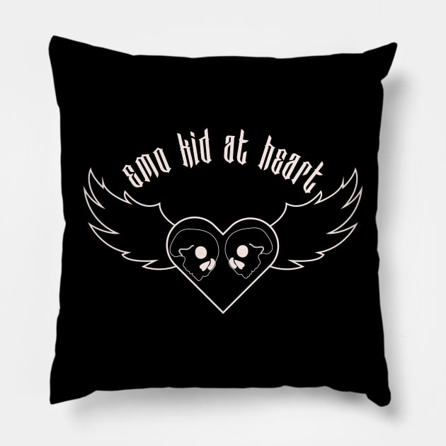 Emo Kid At Heart Pillow by rachelaranha