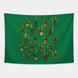 Cute and Colorful Radish Pattern Tapestry