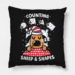 Counting Sheep & Shapes Pillow