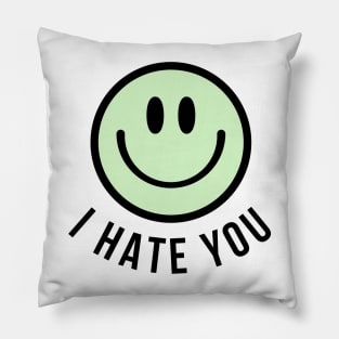 I hate you emoji Pillow