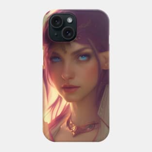 Cute Fantasy Female Elf Purple Artwork Phone Case