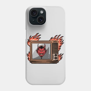 Evil Television // Devil in the TV Phone Case