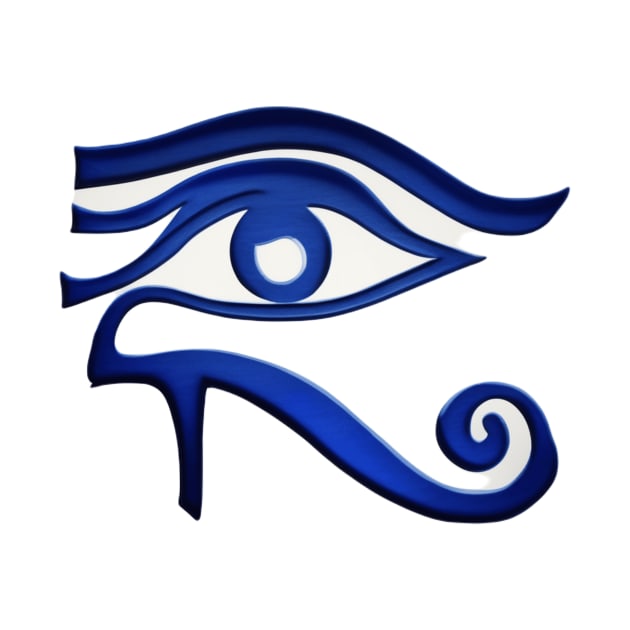 Eye of Horus Royal Blue Shadow Silhouette Anime Style Collection No. 227 by cornelliusy