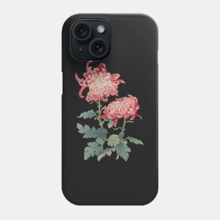 Pink Chrysanthemum 2 - Hasegawa - Traditional Japanese style - Botanical Illustration Phone Case