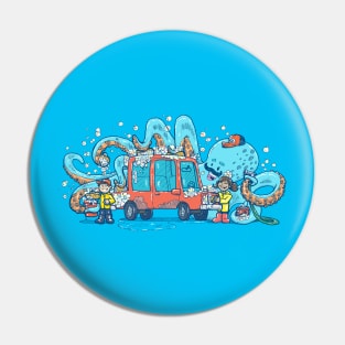 Octopus Carwash Pin