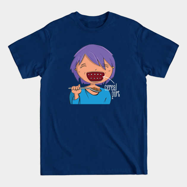 Disover Video Gamer Who Loves Cereal Punny "Cereal Port" Cartoon - Cereal - T-Shirt