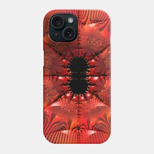 Orange Fractal Digital Design Phone Case