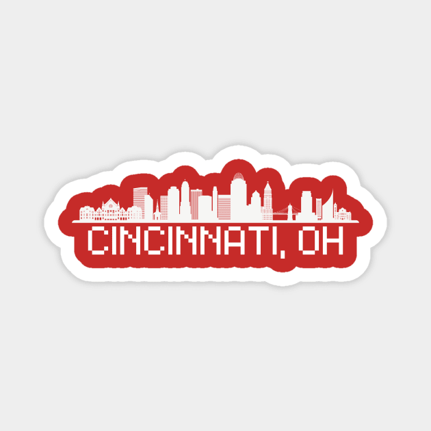 Cincinnati Skyline Magnet by AwkwardTurtle