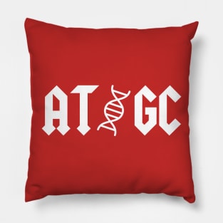 AT GC AC/DC Molecular Biology genetic code red Pillow