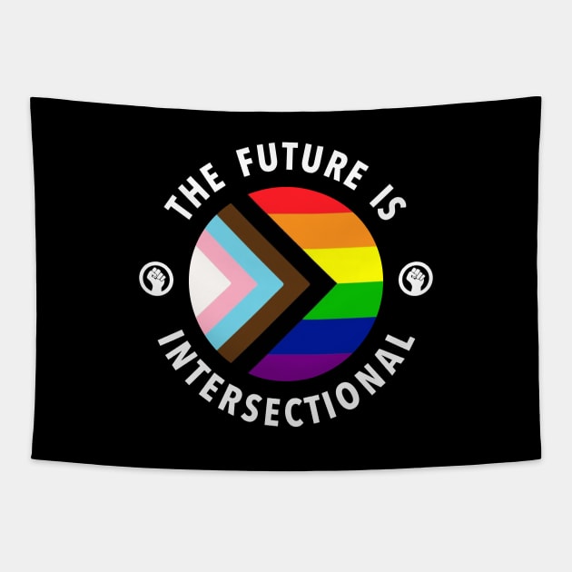 The Future Is Intersectional - LGBTQIA Tapestry by Football from the Left