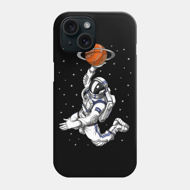 Space Astronaut Basketball Phone Case by underheaven