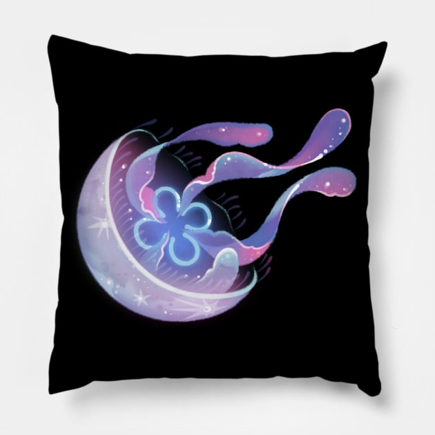 Moon jelly Pillow by pikaole