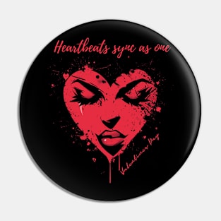 Heartbeats sync as one. A Valentines Day Celebration Quote With Heart-Shaped Woman Pin