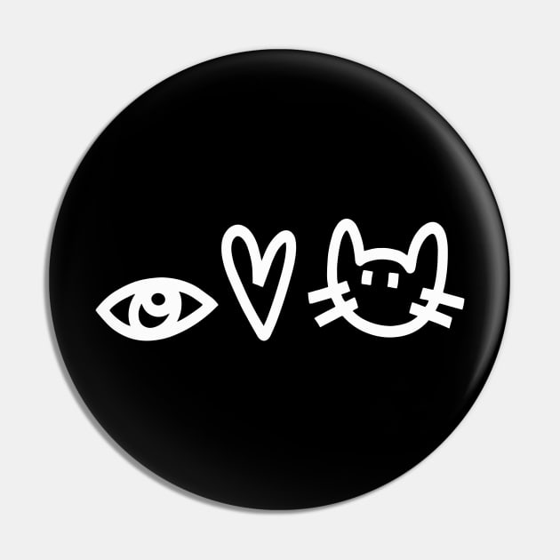 I Love Cats Pin by BDAZ