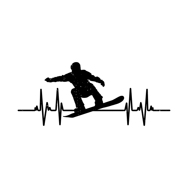 Heartbeat Snowboarding Lover by Wakzs3Arts