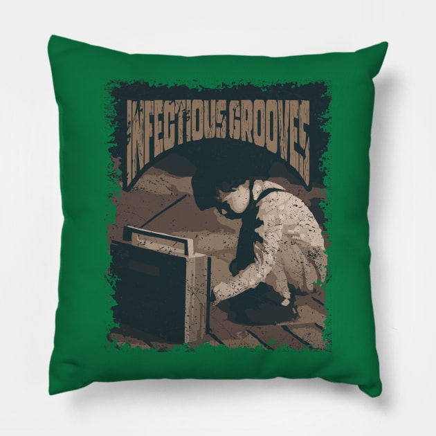 Infectious Grooves Vintage Radio Pillow by K.P.L.D.S.G.N