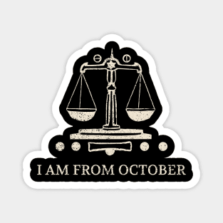 Born in October – Libra Zodiac Design Magnet