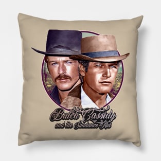 Retro Butch Cassidy and the Sundance Kid Outlaw Tribute Pillow