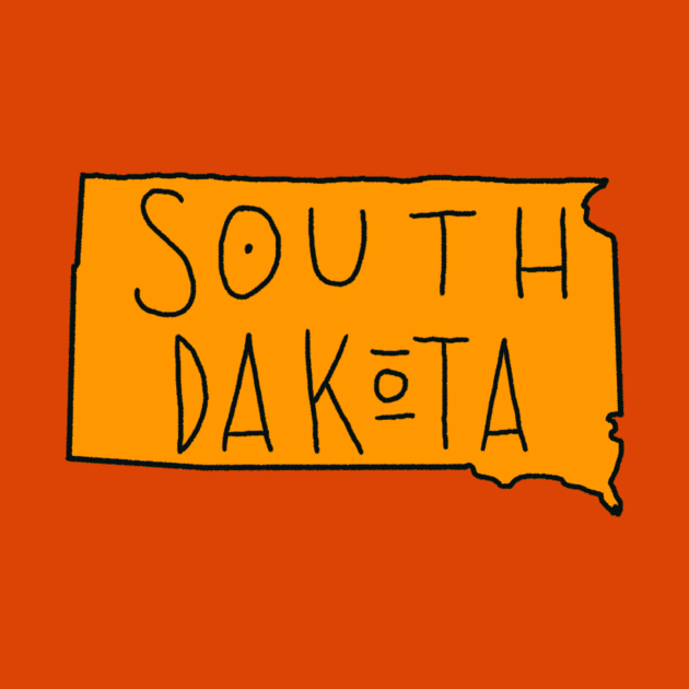 The State of South Dakota - Orange by loudestkitten