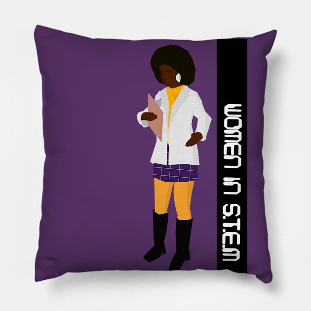 Women In Stem: Space ship earth Pillow by Radical Rad