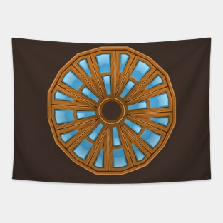 Wood Textured Symbol Tapestry