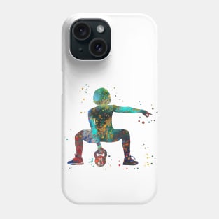 Female kettlebell weight, Phone Case