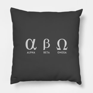 AlphaBetaOmega T Shirt Pillow