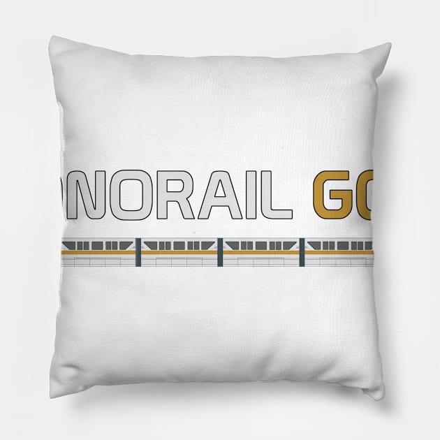 Monorail Gold Pillow by Tomorrowland Arcade