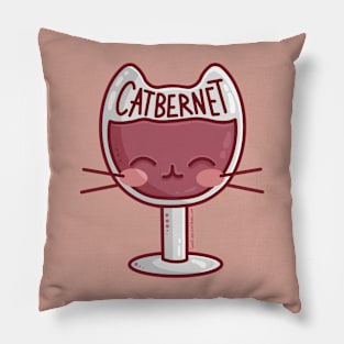 Catbernet Kawaii Cat Wine Glass Pillow