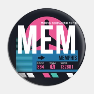 Memphis (MEM) Airport // Sunset Baggage Tag Pin