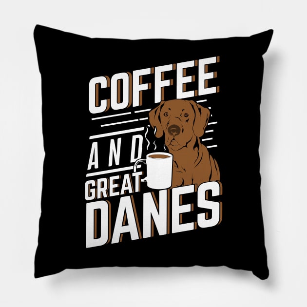 Great Dane German Mastiff Dog Owner Gift Pillow by Dolde08