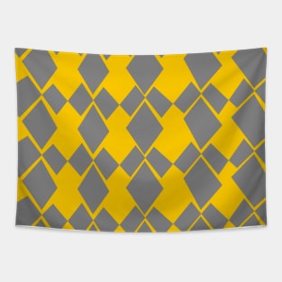 Geometric Diamonds Design (Yellow and Grey) Tapestry